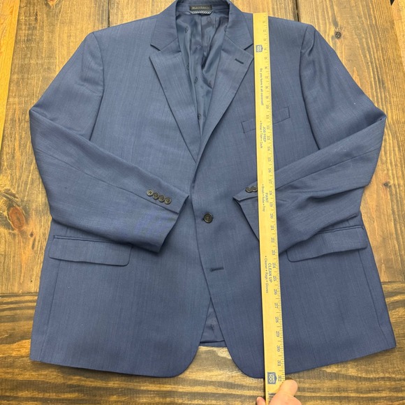 Lauren Ralph Lauren Men Wool Blend Blue Pinstripe Suit Sport Coat Blazer Jacket - Picture 3 of 9